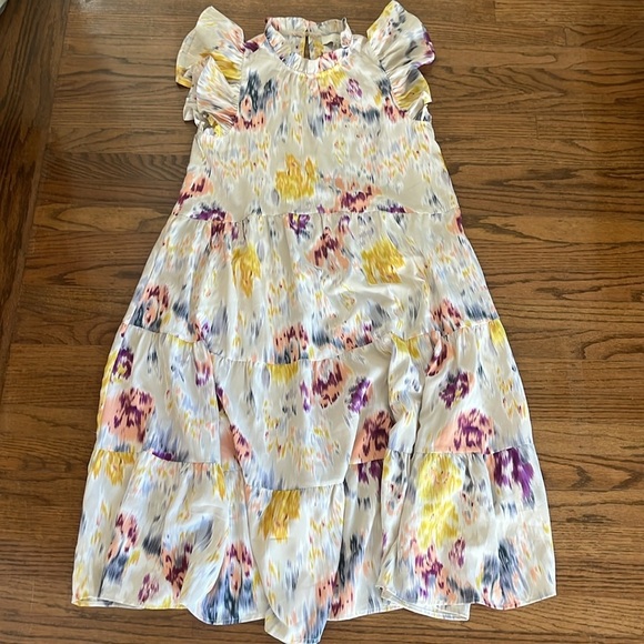 Pinch Color Splash Tiered Flare Dress Size S - Picture 2 of 10